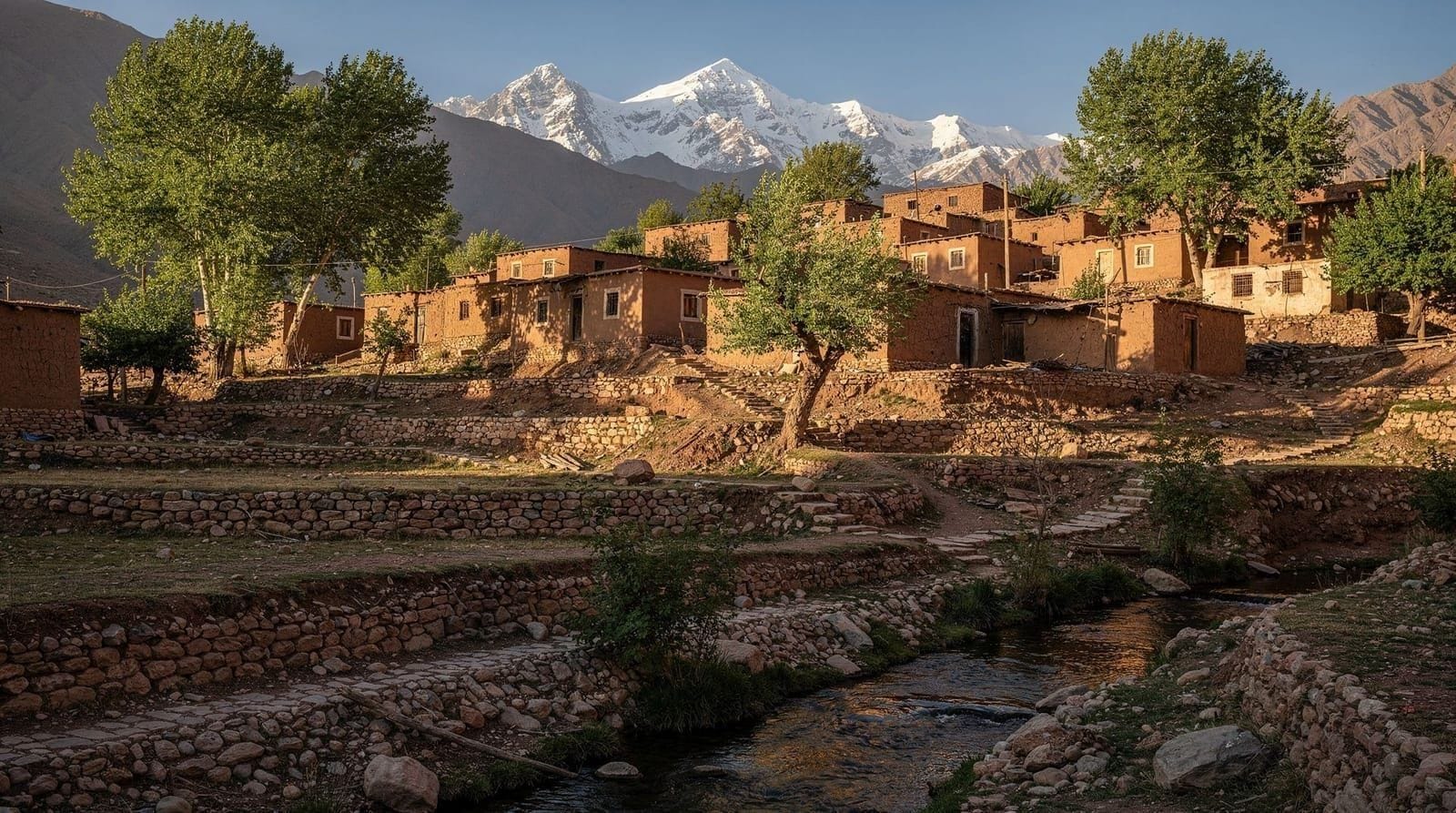 Atlas mountains and valleys